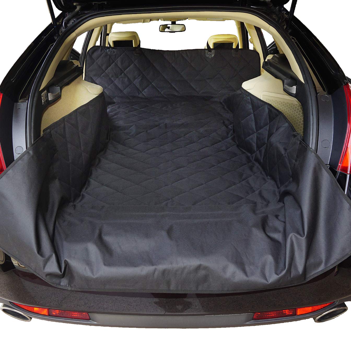 NOBER Pet Cargo Liner Cover for Dogs SUV Cars Waterproof Non Slip Universal Fit with Bumper Flap Extra Large