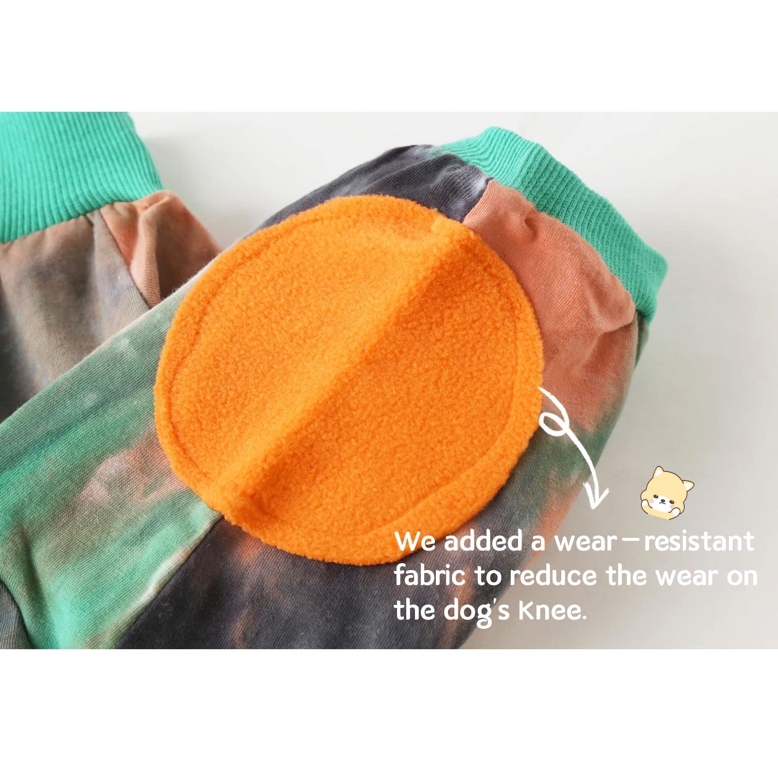 Pripre Dog T Shirt Striped Tie Dye Dog Clothes For Large Dogs Breathable Stretchy Cotton Clothes Dog Pajamas (Greenorange, Xxl)