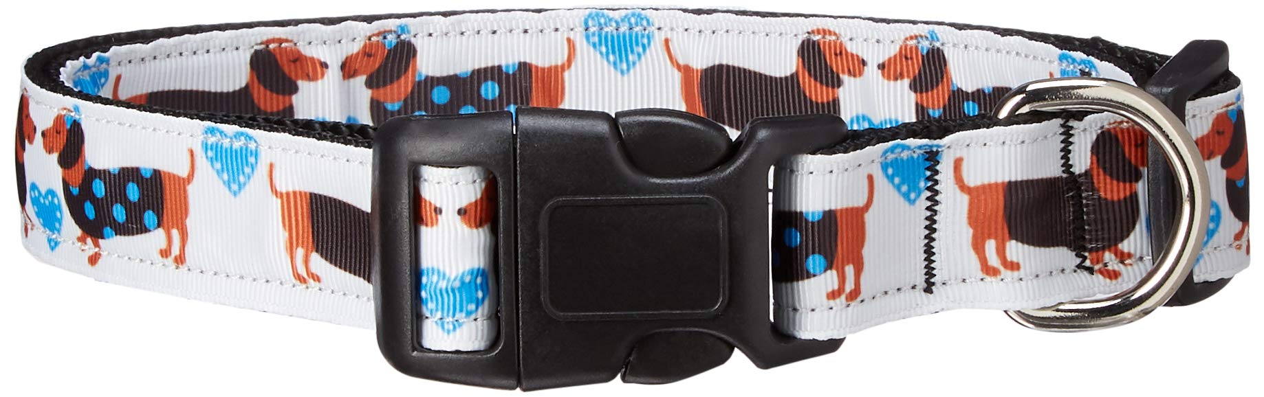 Pet Dog & Cat Nylon Collar or Leash, &quot;Doxie Love&quot; LG Collar