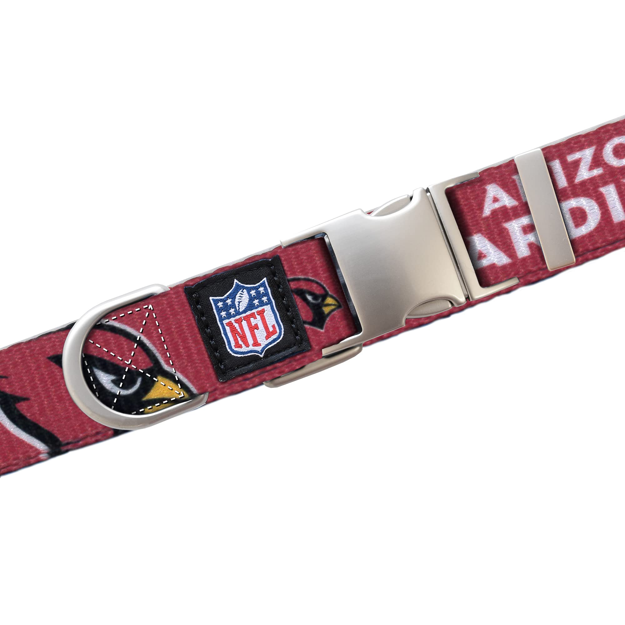 Littlearth Arizona Cardinals Nfl Premium Pet Collar