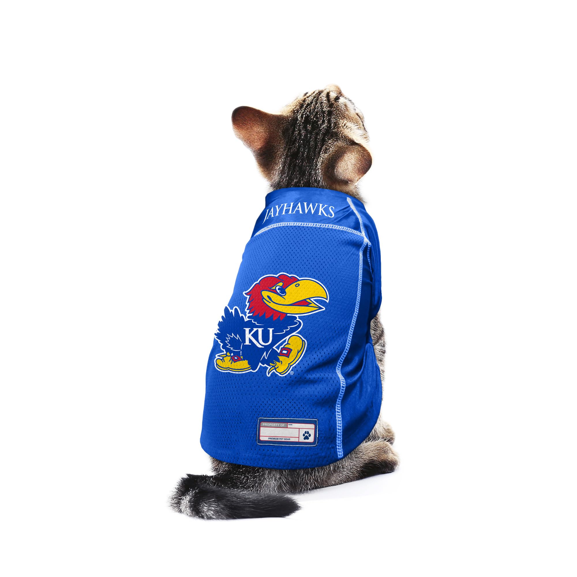Littlearth Unisex-Adult Ncaa Kansas Jayhawks Basic Pet Jersey, Team Color, X-Small
