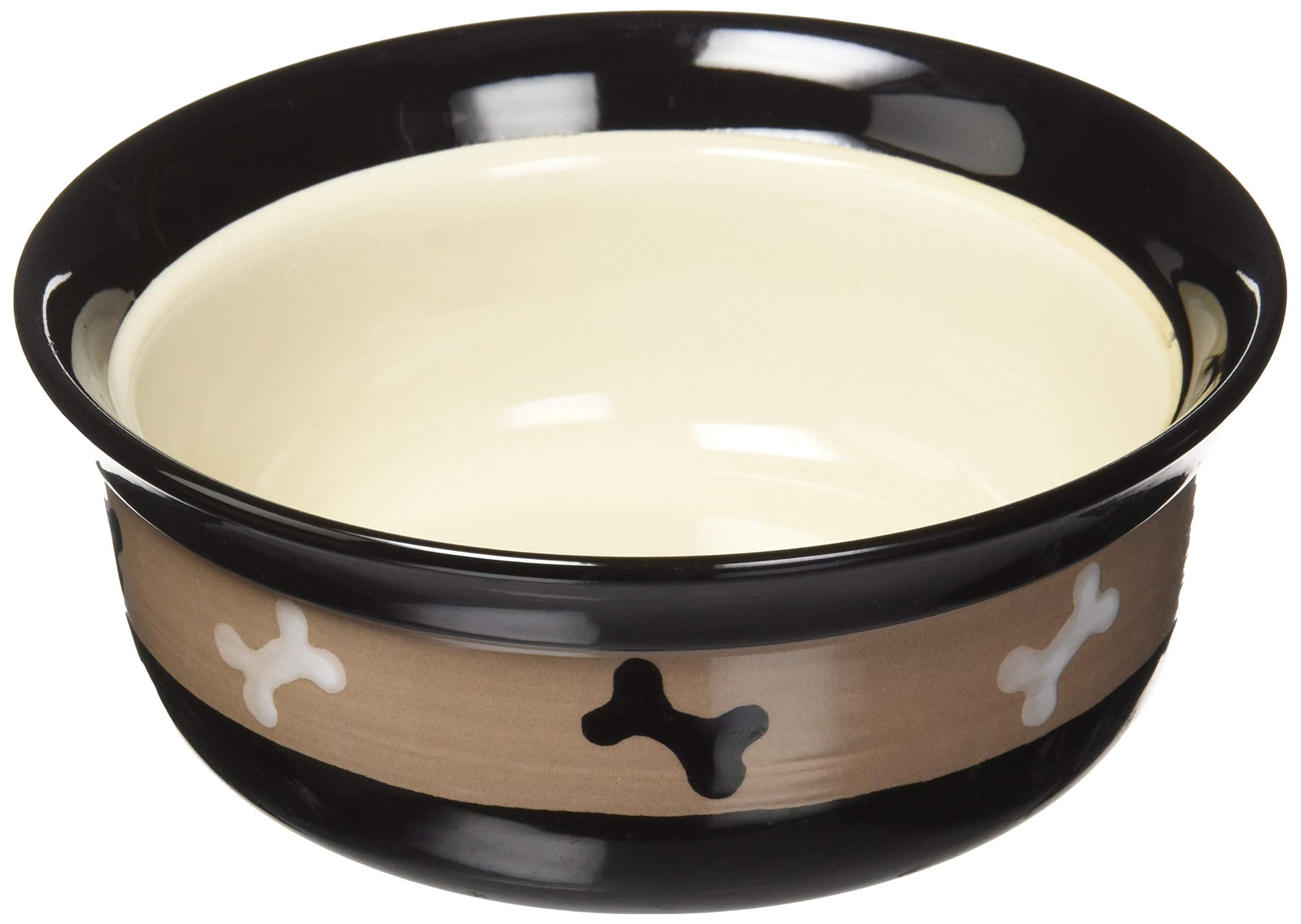 PetRageous 10071 City Pets Bones Dishwasher-Safe Dog Food and Water Bowl 6.125-Inch Diameter 2.5-Inch Tall 2-Cups Capacity for S