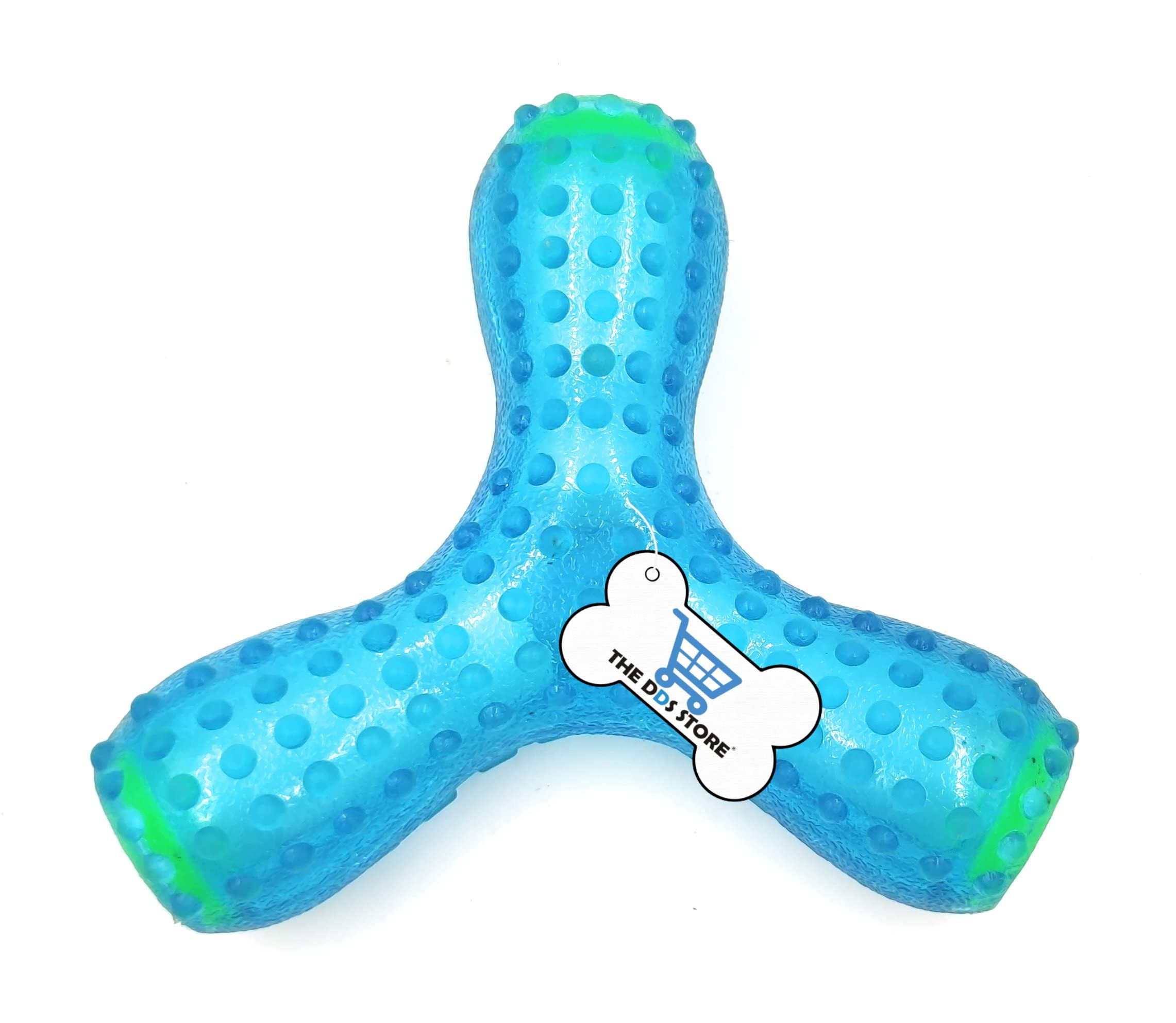 THE DDS STORE TPR Squeak Chew Bone Toy, Durable Tough Rubber NonToxic Tooth Cleaning Toy for Dog, Floating Rubber Chew Screamin