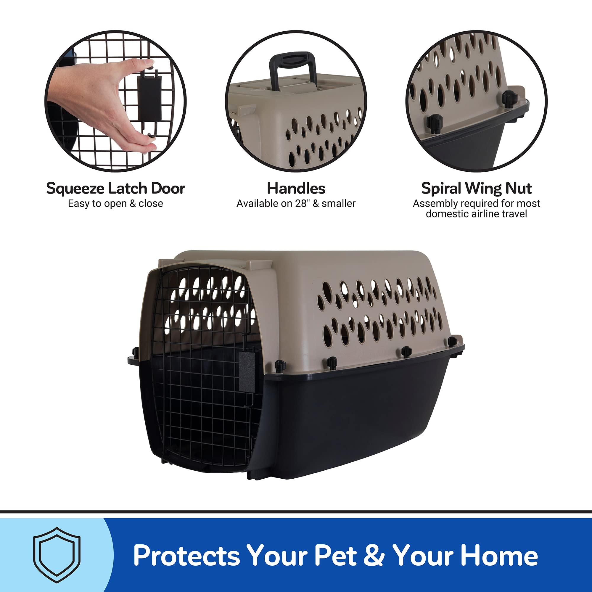 Petmate Vari Dog Kennel - Portable Dog Carriers & Crates for Small Dogs, Airline-Friendly, Durable Plastic, Pet Carrier For Home