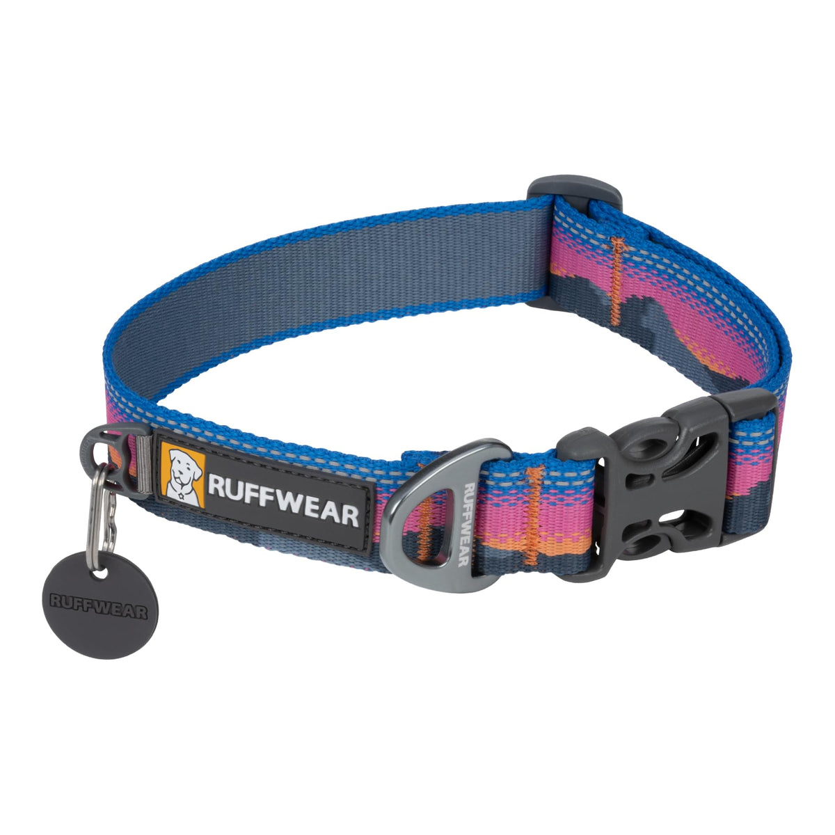 Ruffwear, Crag Dog Collar, Reflective And Comfortable Collar For Everyday Use, Alpine Dusk, 11''-14''