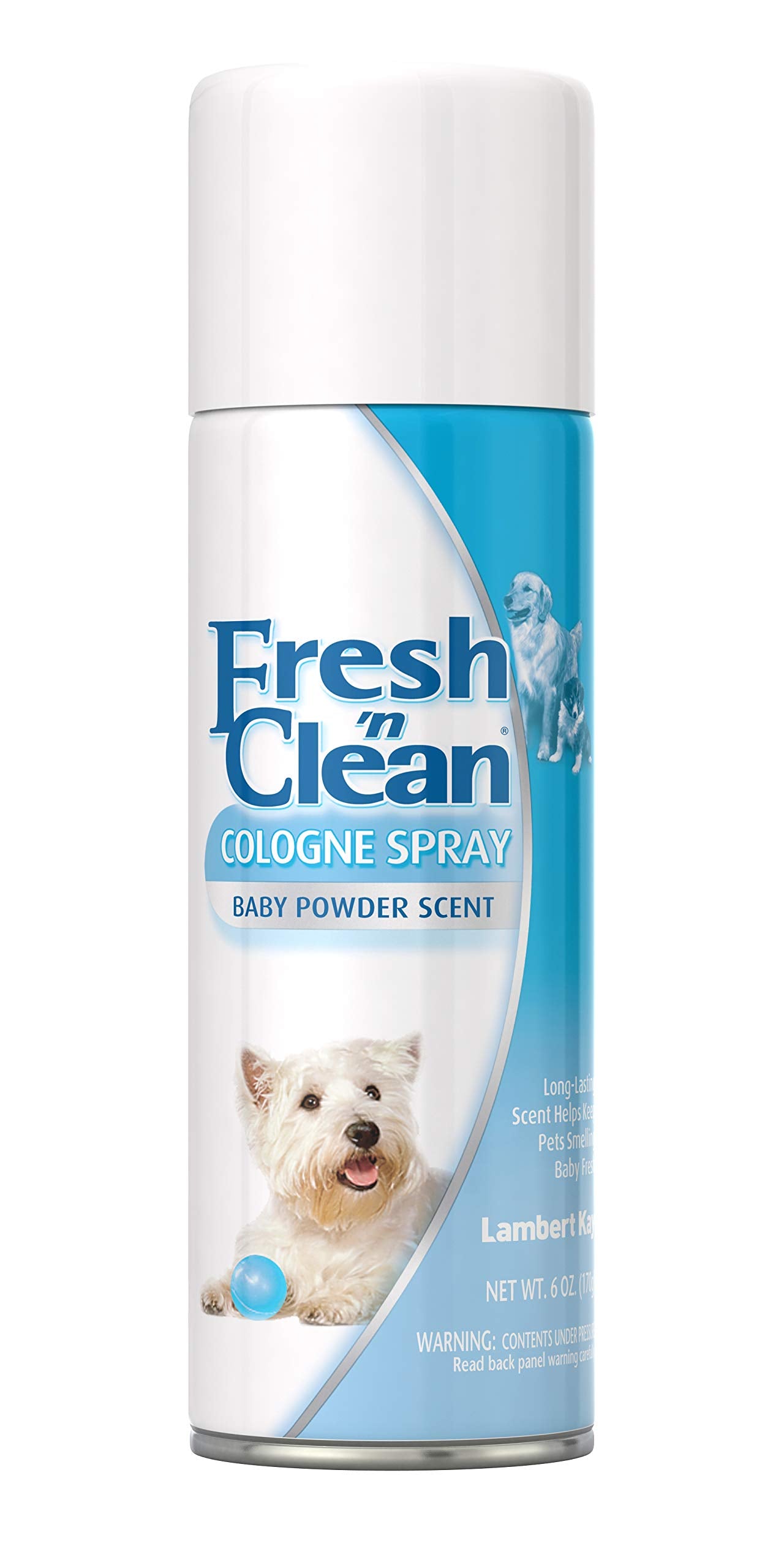 Petag Fresh ’N Clean Cologne Spray - Baby Powder Scent - 6 Oz - Controls Odor & Keeps Dogs Smelling Fresh