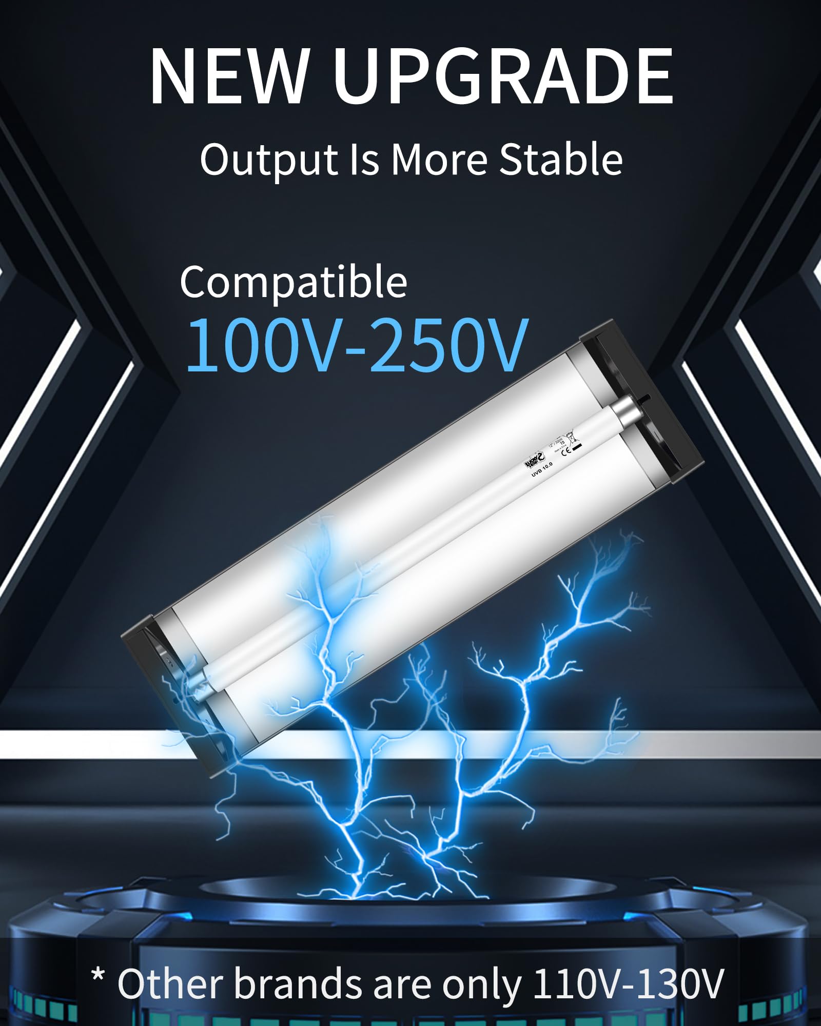LUCKY HERP T5 Reptile Light Fixture Combo Kit 8W - Desert UVB 10.0 Fluorescent Tube for Lizards, Bearded Dragons, Tortoises