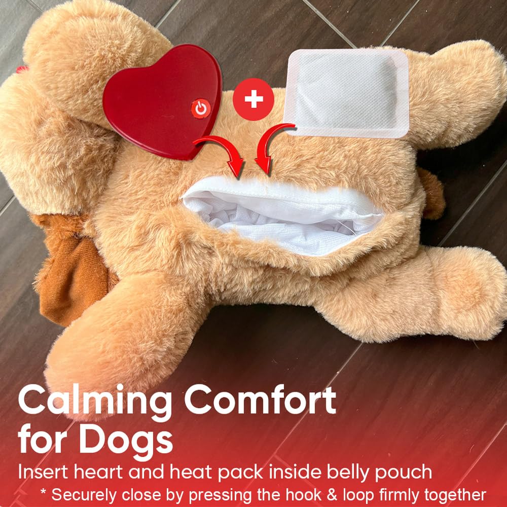 Iheartdogs Heartbeat Puppy Toy - Comfort Cuddler Pillow - Dog Anxiety Toy