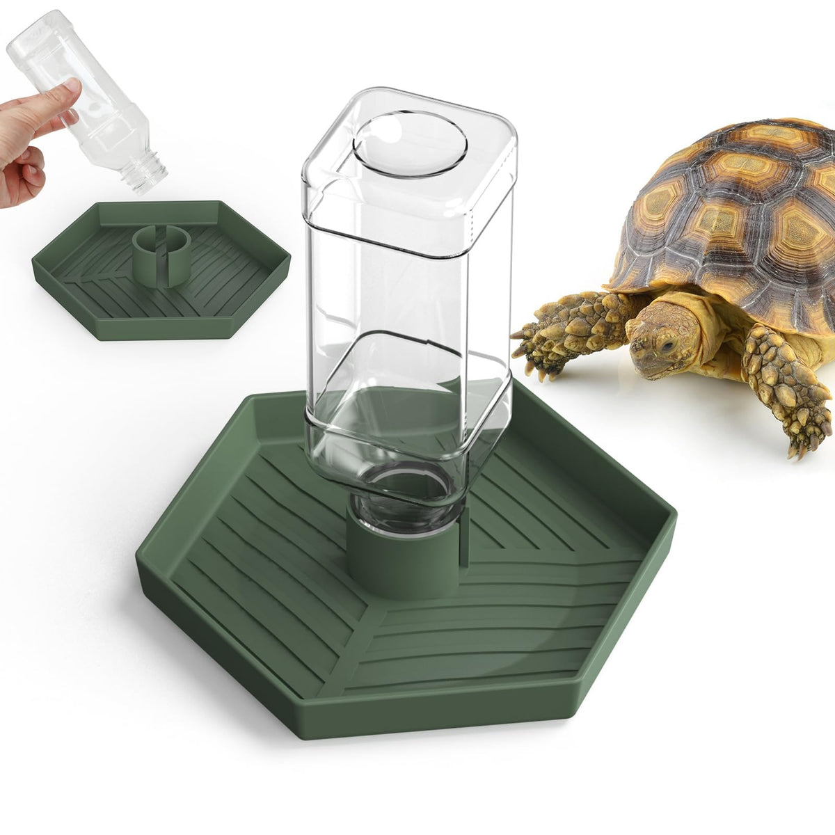 Reptile Water Dispenser-7.5 Oz(250Ml) Bearded Dragon Water Bowl - Small Water Dish For Tortoise - Bowls For Reptiles & Amphibian