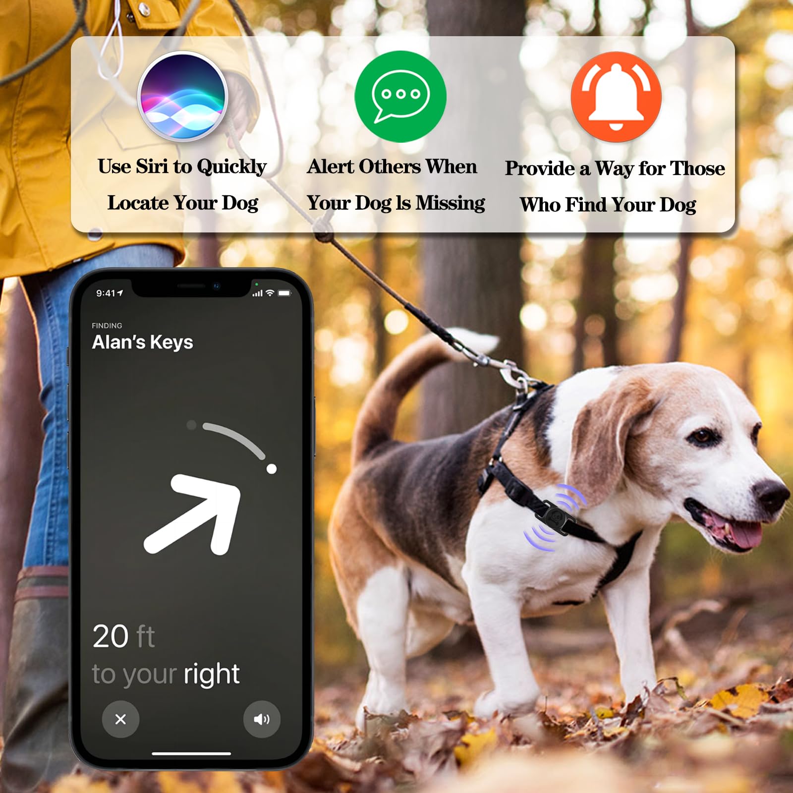 2 Pack Waterproof Airtag Dog Collar Holder Compatible With Apple Airtag, Silicone Hidden Loop Holder For Airtag Tracker, Anti-Lo