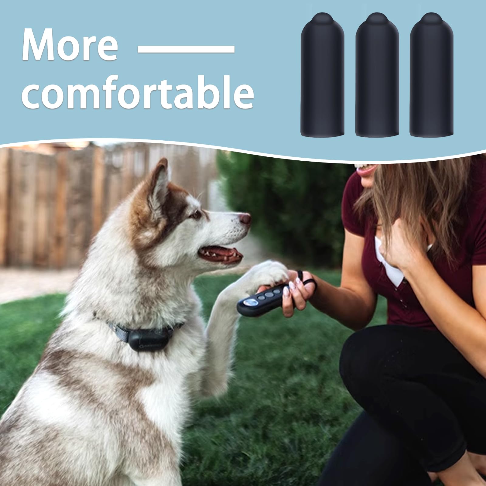 Silicone Covers For Shock Collar,24 Pieces Column Conductive Rubber Sleeve Prong Collar Cover Training Collar Replacement Parts