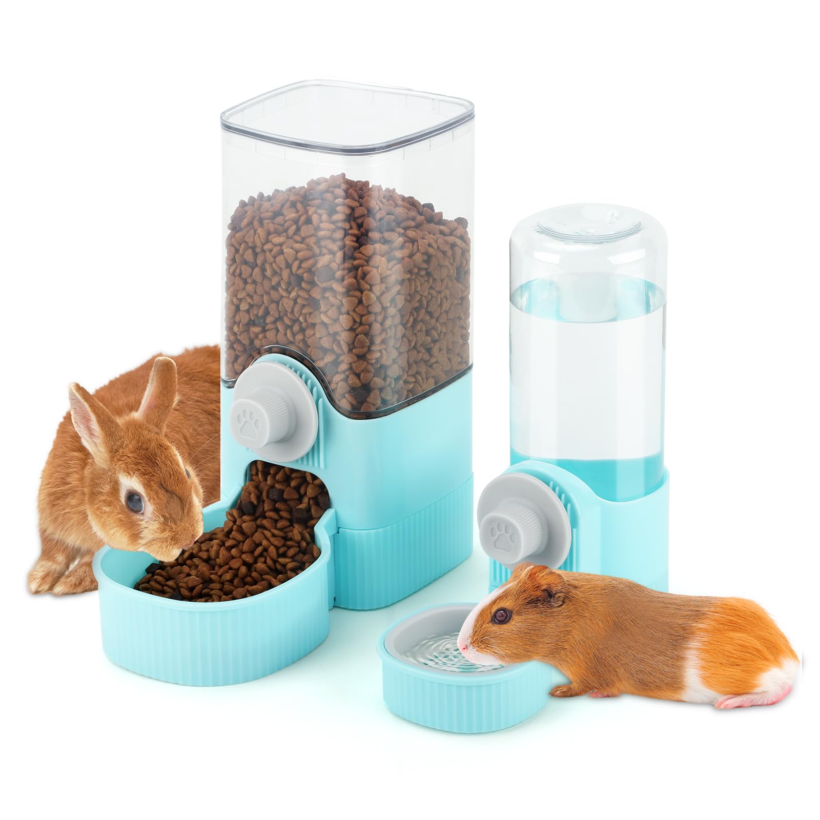 YUEPET Rabbit Food Water Dispenser, Large Capacity Bunny Feeder for Cages Automatic Rabbit Water Dispenser Suitable for Rabbits 