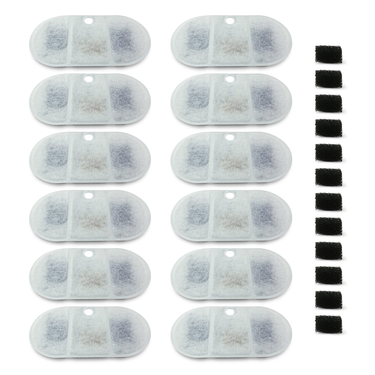 Pet Standard Replacement Filter Compatible With Petlibro Bpa-Free Capsule Pet Water Fountain, 71Oz/2.1L, Pack Of 12