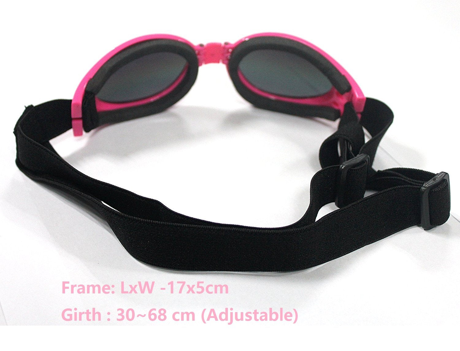 Foldable Dog Sunglasses Pet Goggles For Dog Eye Protection Outdoor Sport Sunglasses For Midium Large Dogs (Pink)