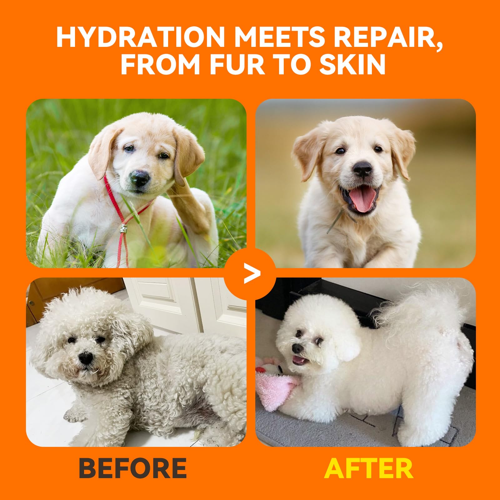 Puainta Dog & Cat Shampoo For Itchy Skin Relief, Hypoallergenic, Daily Use Or Skin Conditions, 8Oz