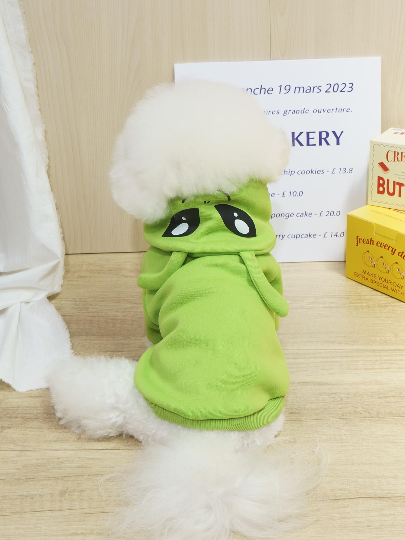Qwinee Alien Dog Hoodie Dog Warm Jacket Coat Puppy Sweatshirt Christmas Halloween Dog Costume Cosplay Winter Dog Clothes Pet Apparel For Small Medium Dogs Cats Kitten Solid Green Xxl