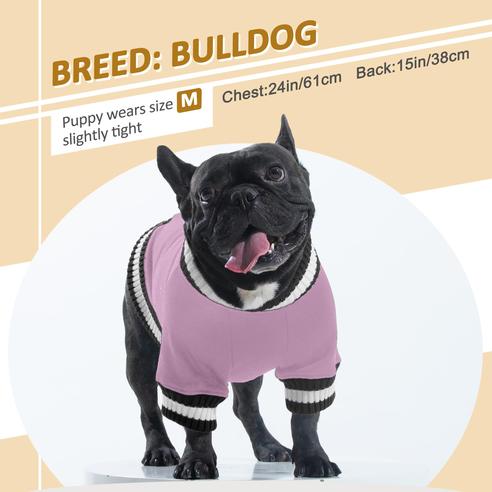 Fuamey Dog Pullover Sweatshirt,Dog Winter Sweaters Warm Clothes Vest Thick Puppy Soft Pet Fleece Sweater Cute Doggie Boy Girl Ou