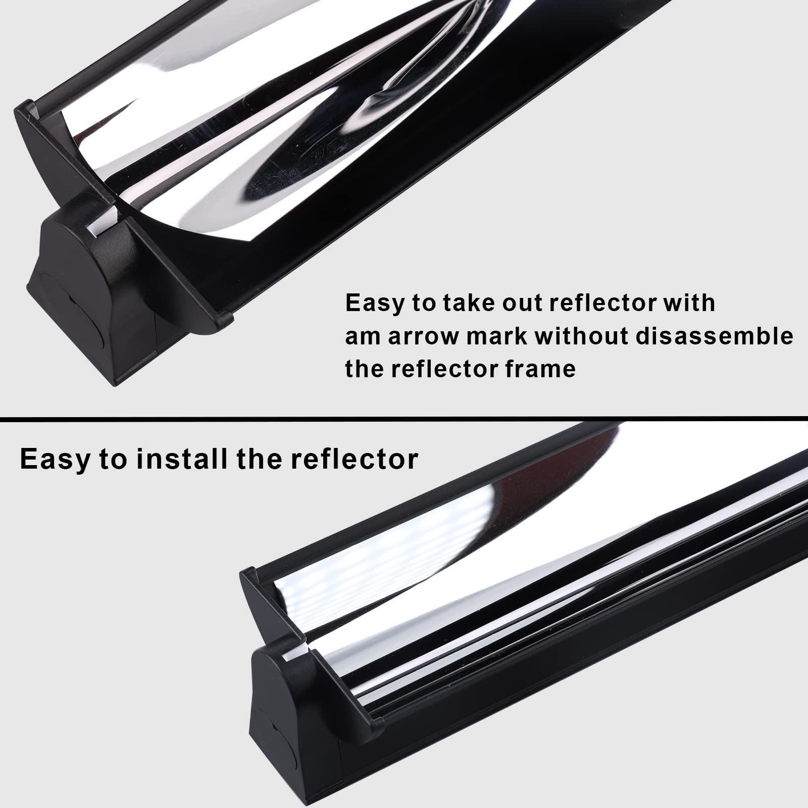 Aiicioo T5 UVB Lighting Combo Kit 24W - Reptile Light Fixture and 5.0 Light Bulb for Bearded Dragon Leopard Gecko