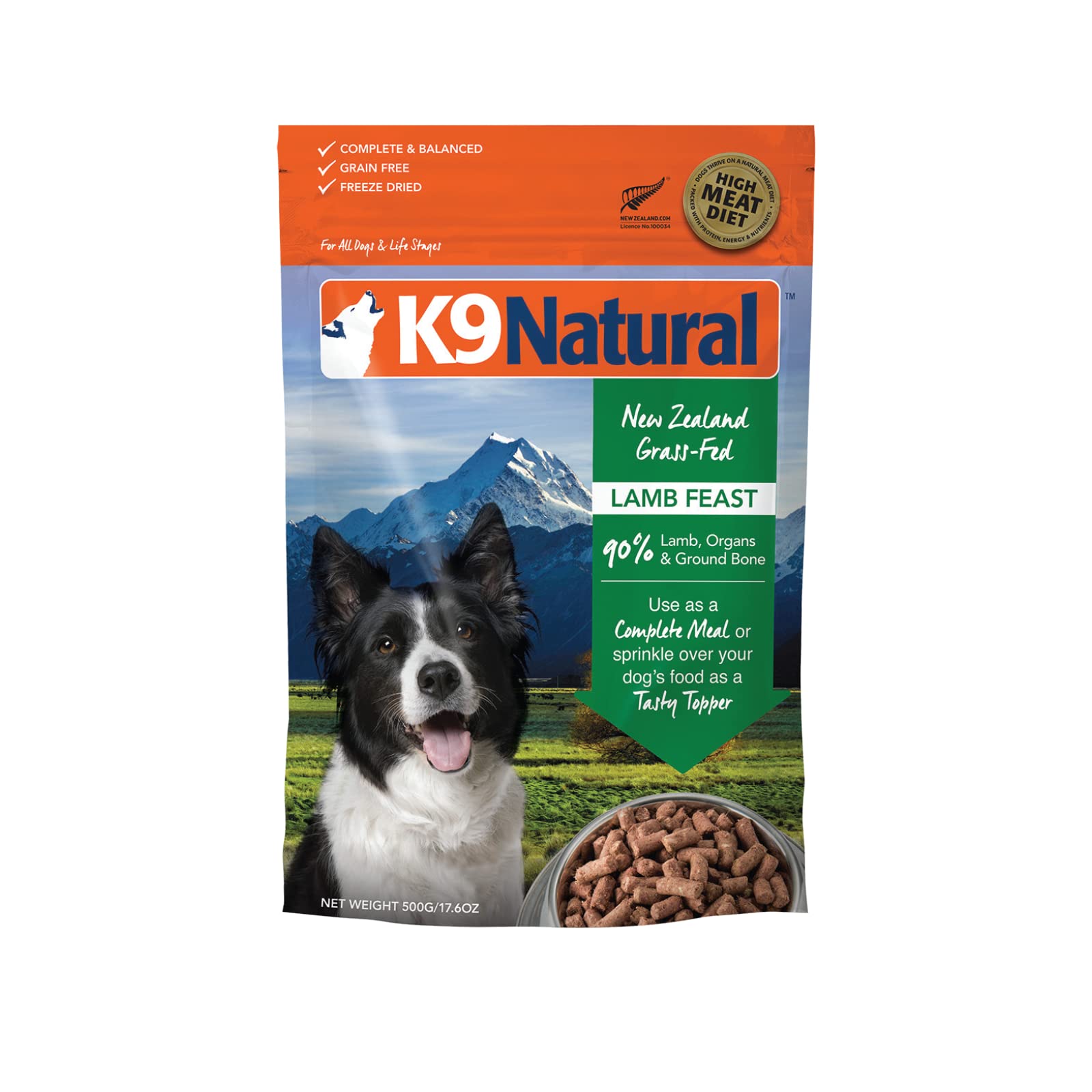 K9 Natural Canine Natural Freeze Dried Pet Food, 1.1-Pound, Lamb