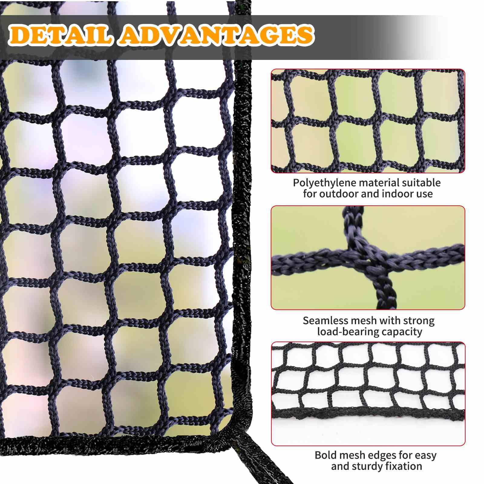 Balcony Netting for Pets,Apartment,Stair,Trampoline,Playground,Child Safety Rope Net,Driveway Net for Kids Safety,Baseball Softb