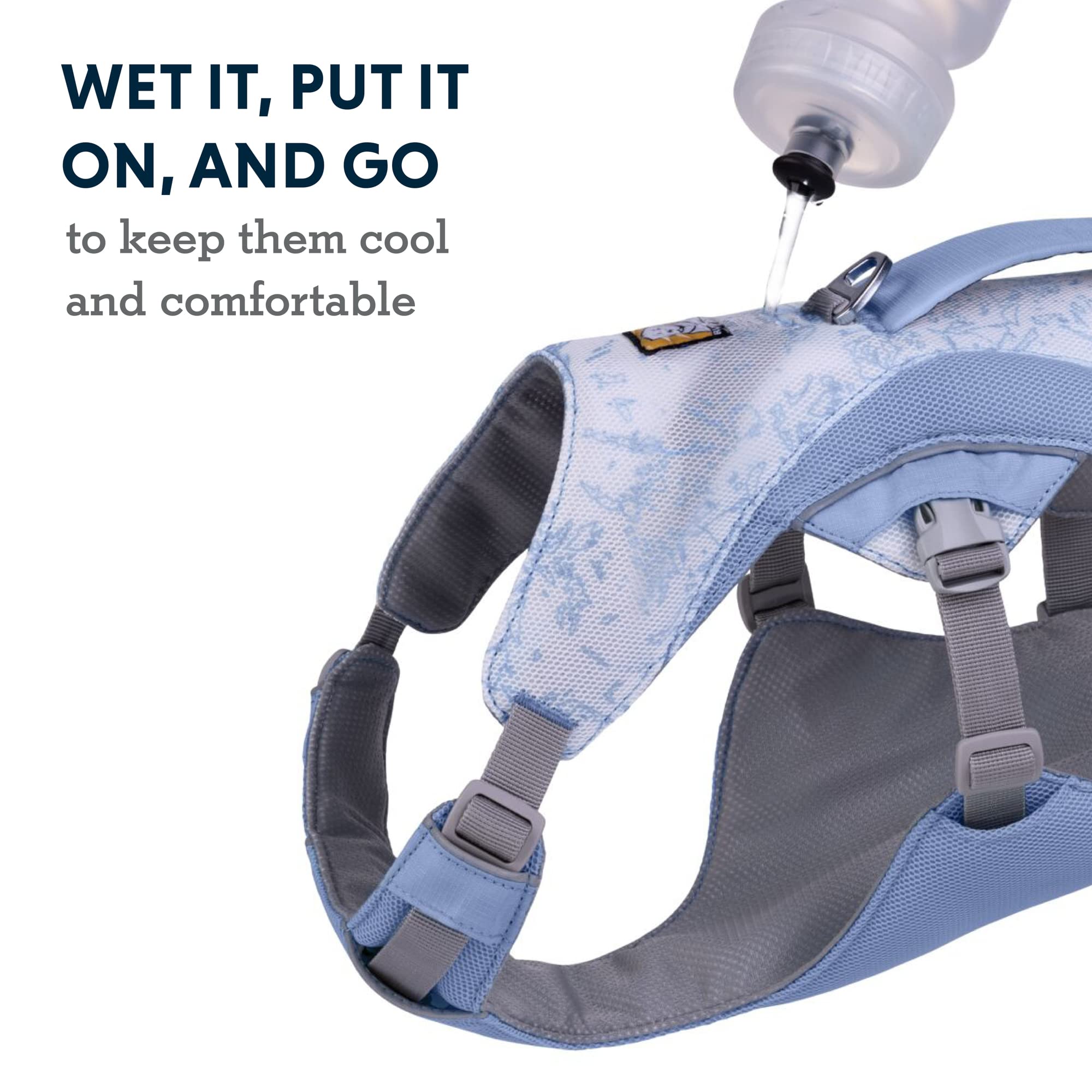 Ruffwear, Swamp Cooler Dog Harness, Lightweight With Evaporative Cooling For Hot Weather, Heliotrope Purple, Medium