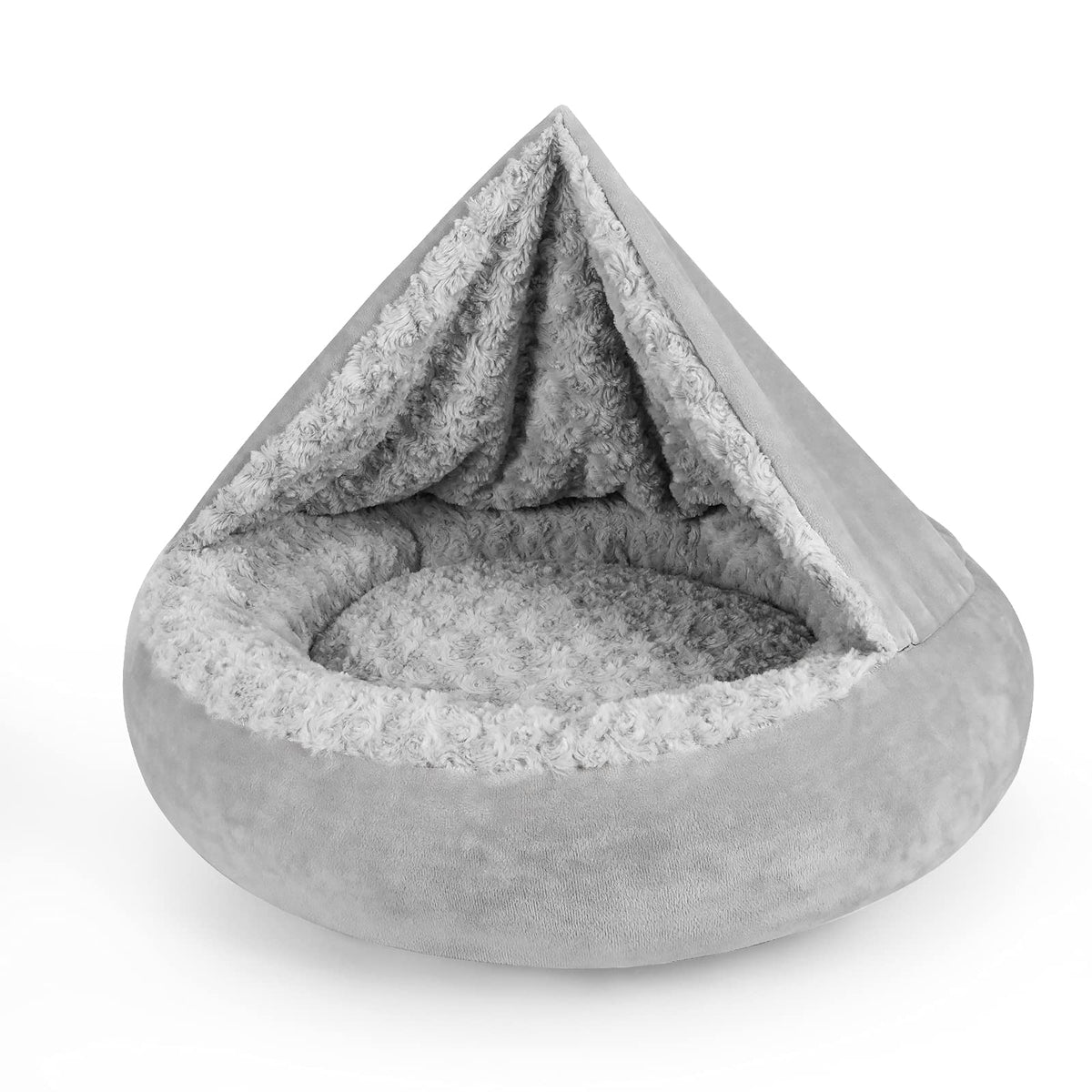 Joejoy Dog Beds For Small Medium Dogs, Cozy Cuddler Luxury Puppy Pet Bed With Blanket Attached, Donut Round Calming Anti-Anxiety