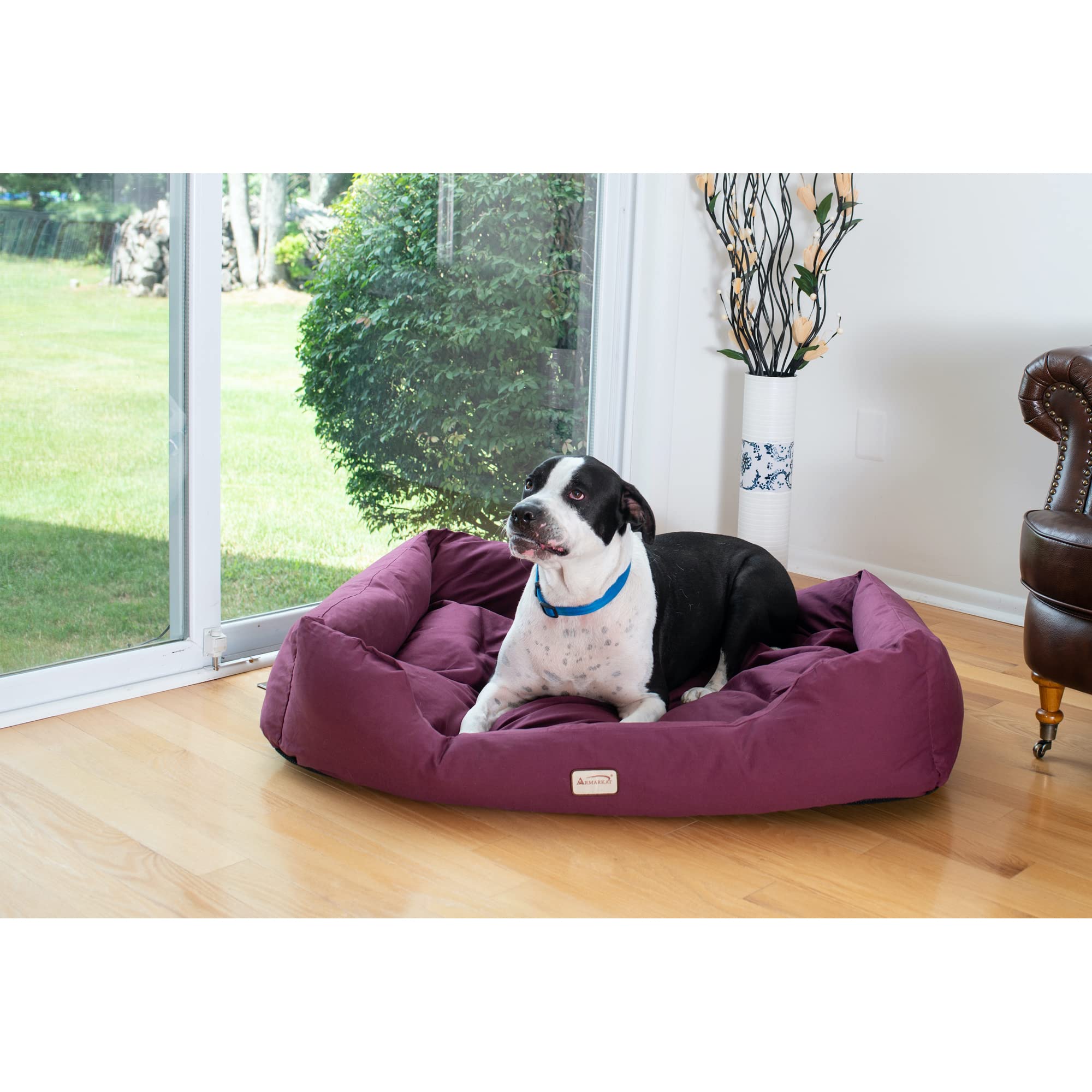 Armarkat Pet Bed 49-Inch by 35-Inch D01FJH-Xtra Large, Burgundy