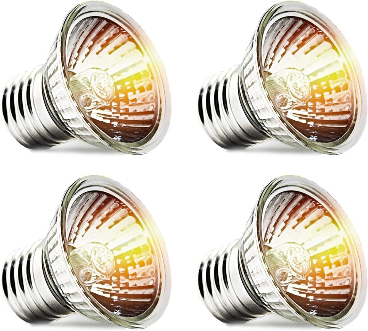 RAGFOZ 4-Pack 50W Turtle Reptiles Heat Lamp UVA UVB Bulbs, Fit for E26 Base, Turtle Heat Light for Reptiles and Amphibian Tanks,