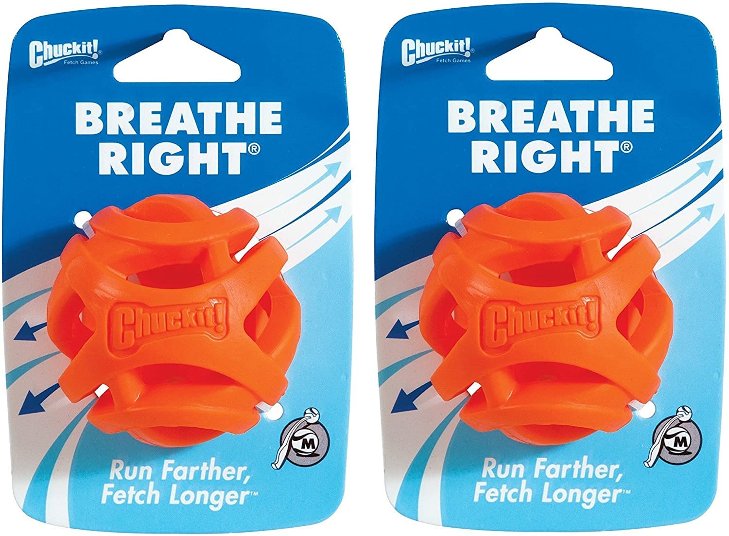 Chuckit! (2 Pack Breathe Right Fetch Ball (Medium)