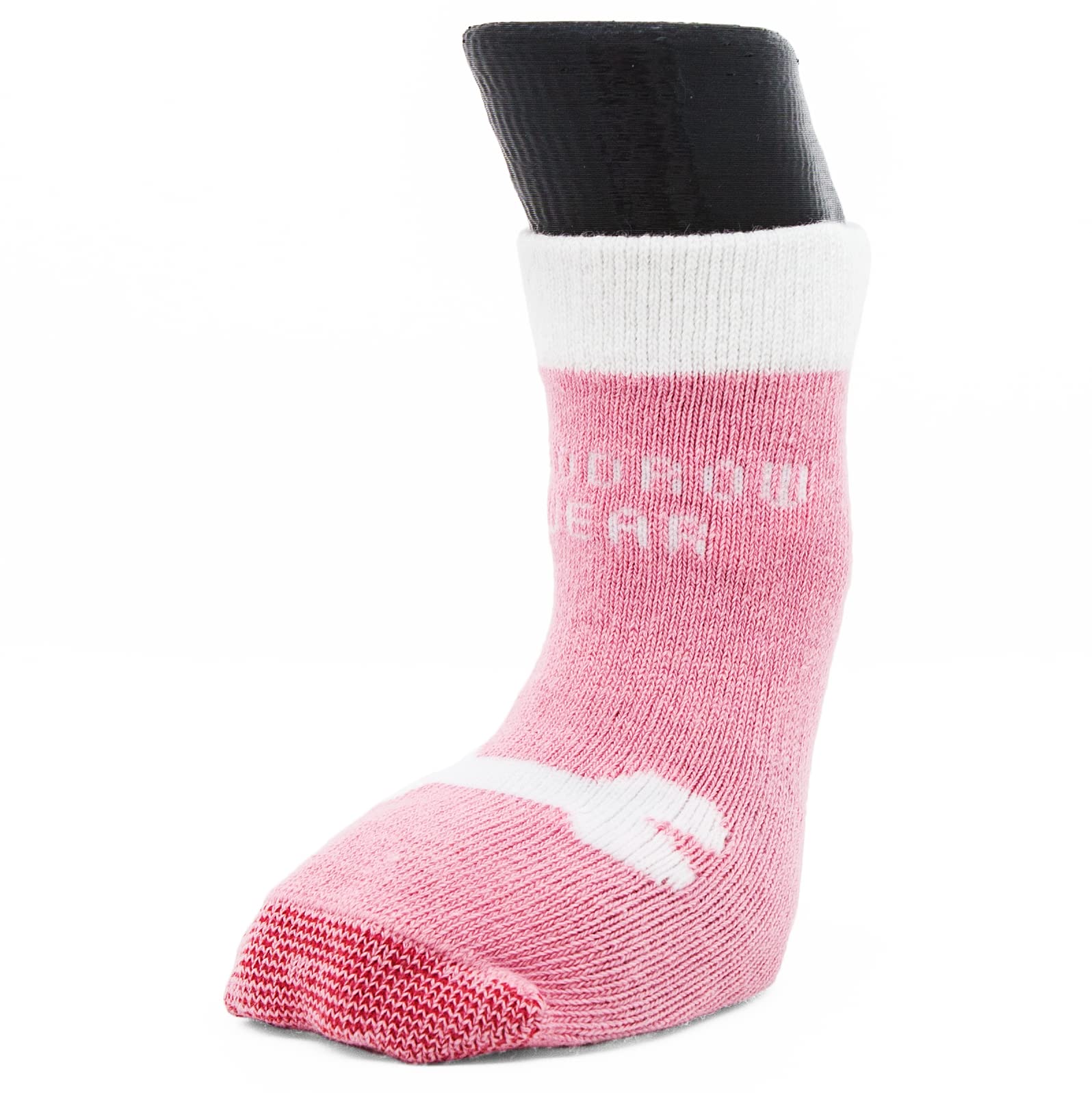 Woodrow Wear, Power Paws Advanced Dog Socks, Pink With A Bone, Xl, Fits 95-130 Pounds