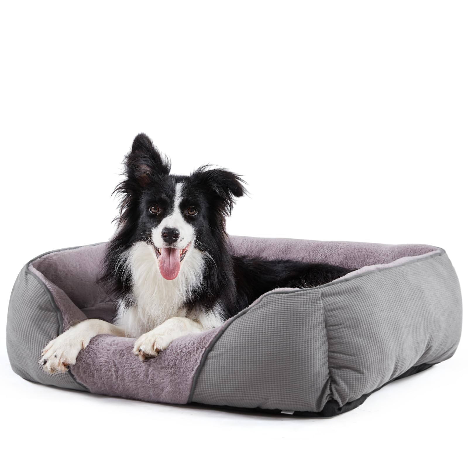 Mixjoy Dog Beds For Large Dogs, Big Pet Bed Large Size Dog Washable, Orthopedic Calming Soft Pet Beds Cuddler, Rectangle Sleepin