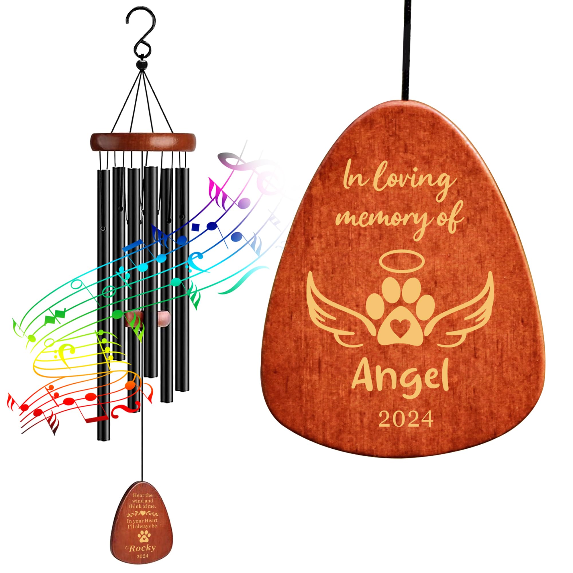 Personalized Dog Memorial Gifts For Loss Of Dog Pet Memorial Gifts For Dogs Memorial Wind Chimes For Loss Of Loved One Dog Sympa