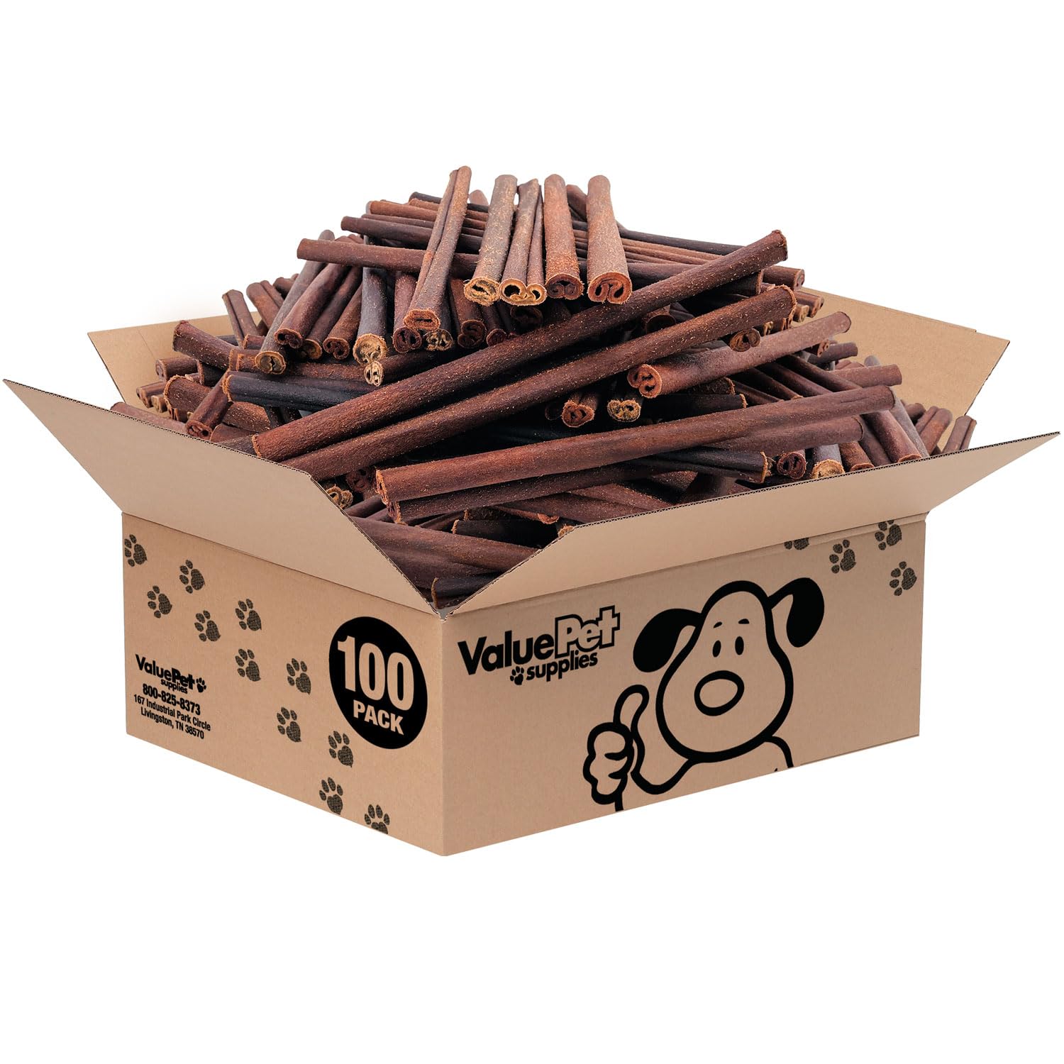 ValueBull Collagen Sticks for Dogs, 12 Inch Thick Chews, Natural Long-Lasting Dog Treats, 100 Count Bulk Pack - Supports Joints,