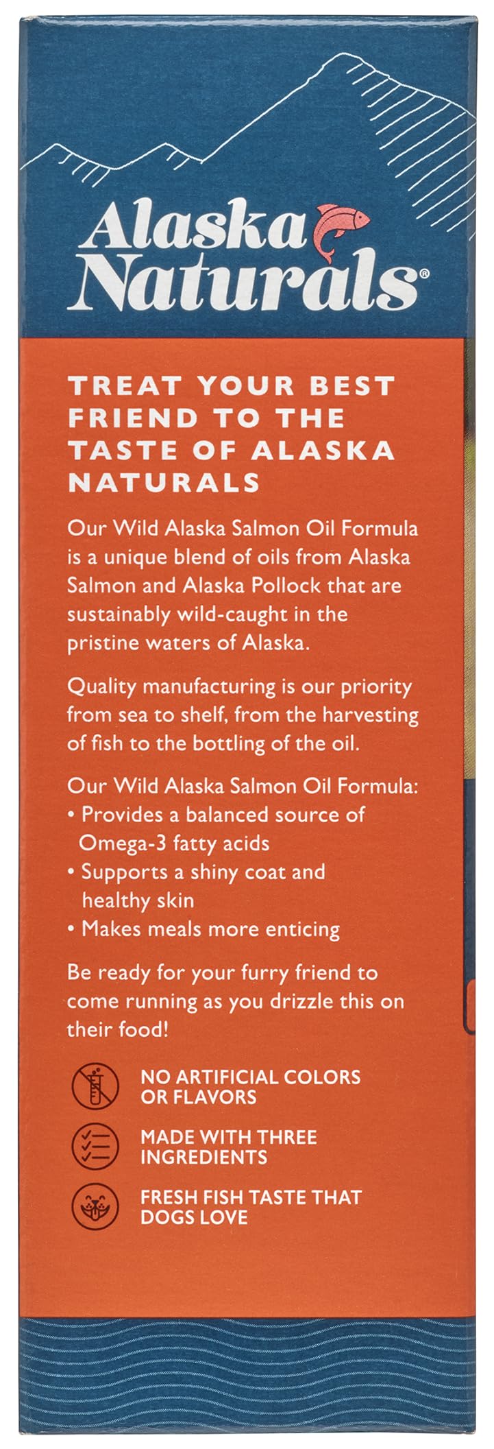 Alaska Naturals - Wild Alaska Salmon Oil Formula Dog Food Topper - EPA and DHA Omega-3 - Supplement for Healthy Skin, Shiny Coat