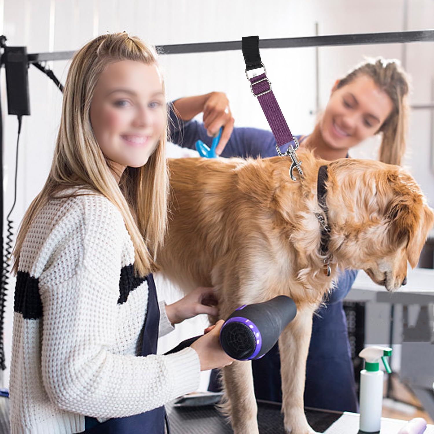 Pet Dog Grooming Table Arm Accessories Dog Grooming Loops For Table Arm Extender Adjustable Extension Loop Bathing Restraint Lea