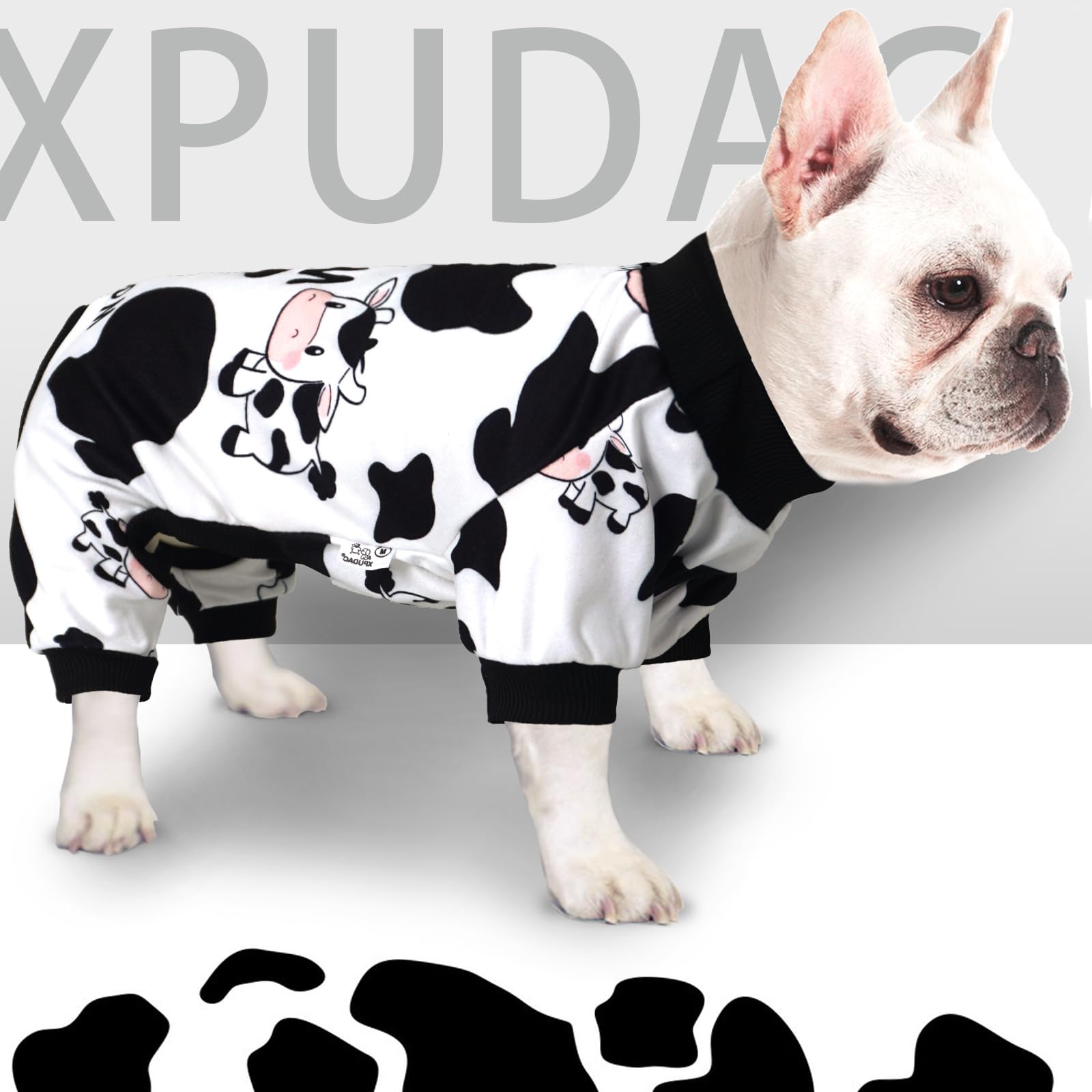 Xpudac Dog Pajamas Soft Stretchy Pig Dog Clothes For Small Medium Dogs Pet Jumpsuit Cat Apparel-S