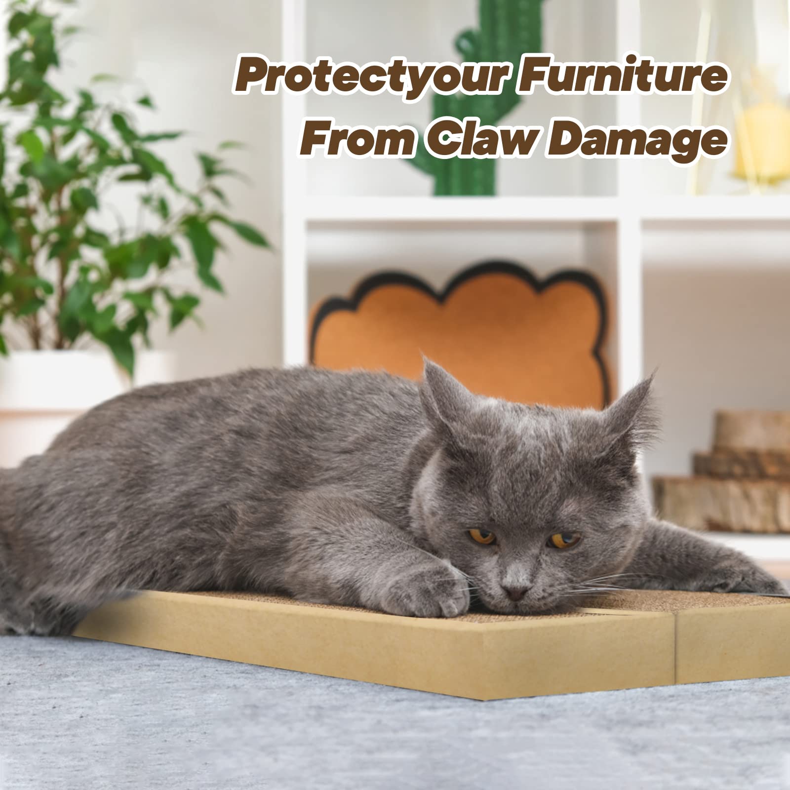 Happyfreesx Splicing Cat Scratch Pad: Cat Scratchers For Indoor Kitten, Cat Scratching Pad, Cat Scratcher Cardboard, Cat Scratching Pad, Premium Scratch From Cats, Double-Sided Design