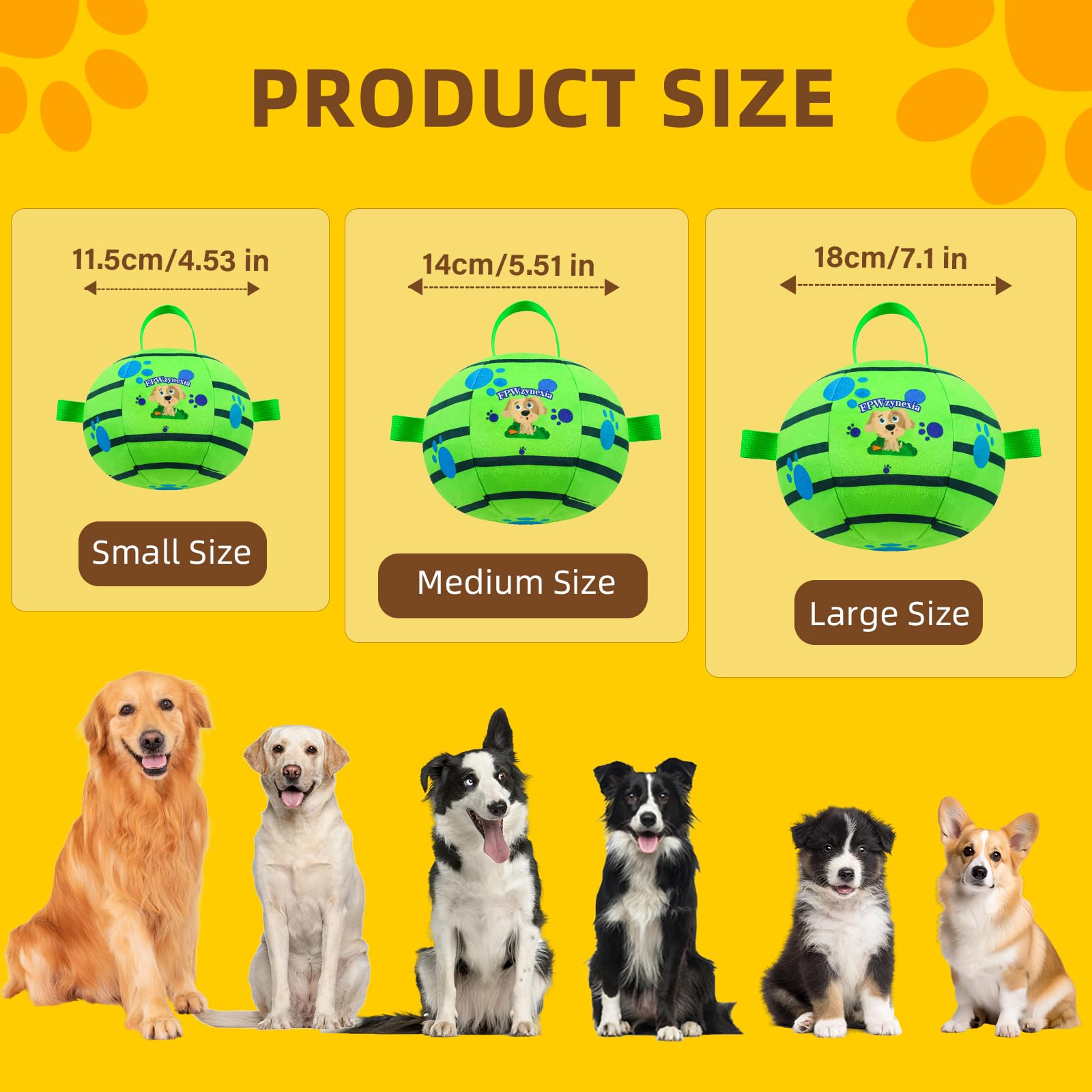 Fpwzynexia Interactive Dog Toys Chew-Resistant Interactive Dog Ball Nylon Dog Balls With Rope Bluetooth-Enabled For Music Connec