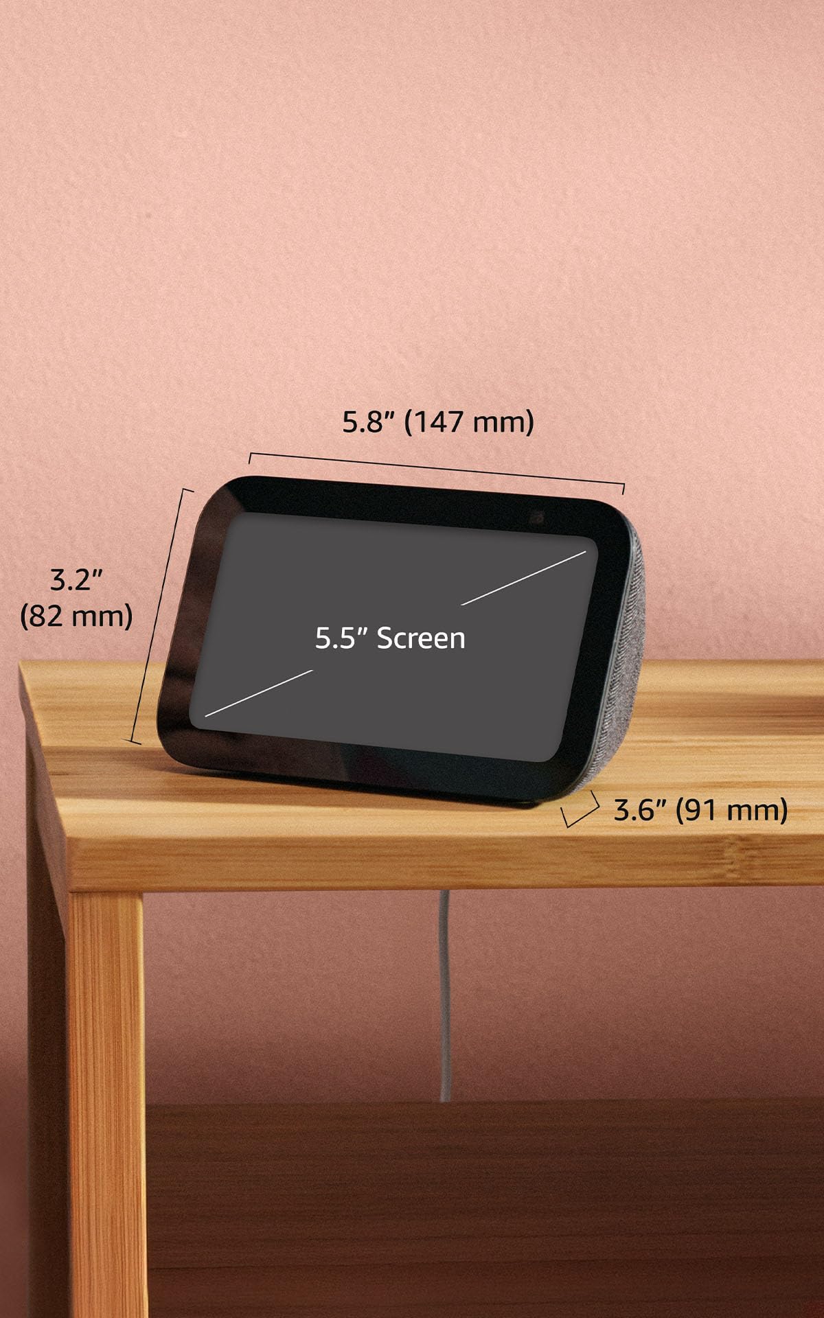 Amazon Echo Show 5 (newest model), Smart display with Alexa+ Early Access, 2x the bass and clearer sound, Cloud Blue