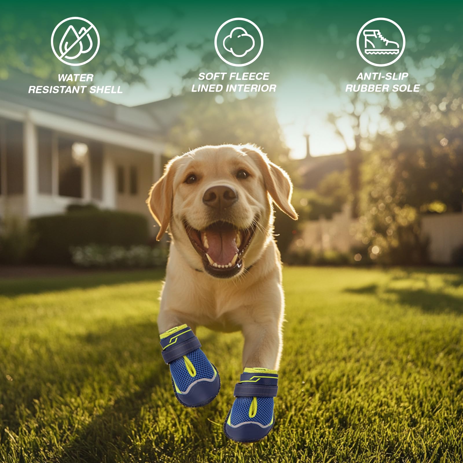 Aokown Dog Shoes For Large Dogs, Anti-Slip Dog Boots For Winter Snow, Hot Pavement, Dog Booties & Paw Protectors For Hardwood Fl