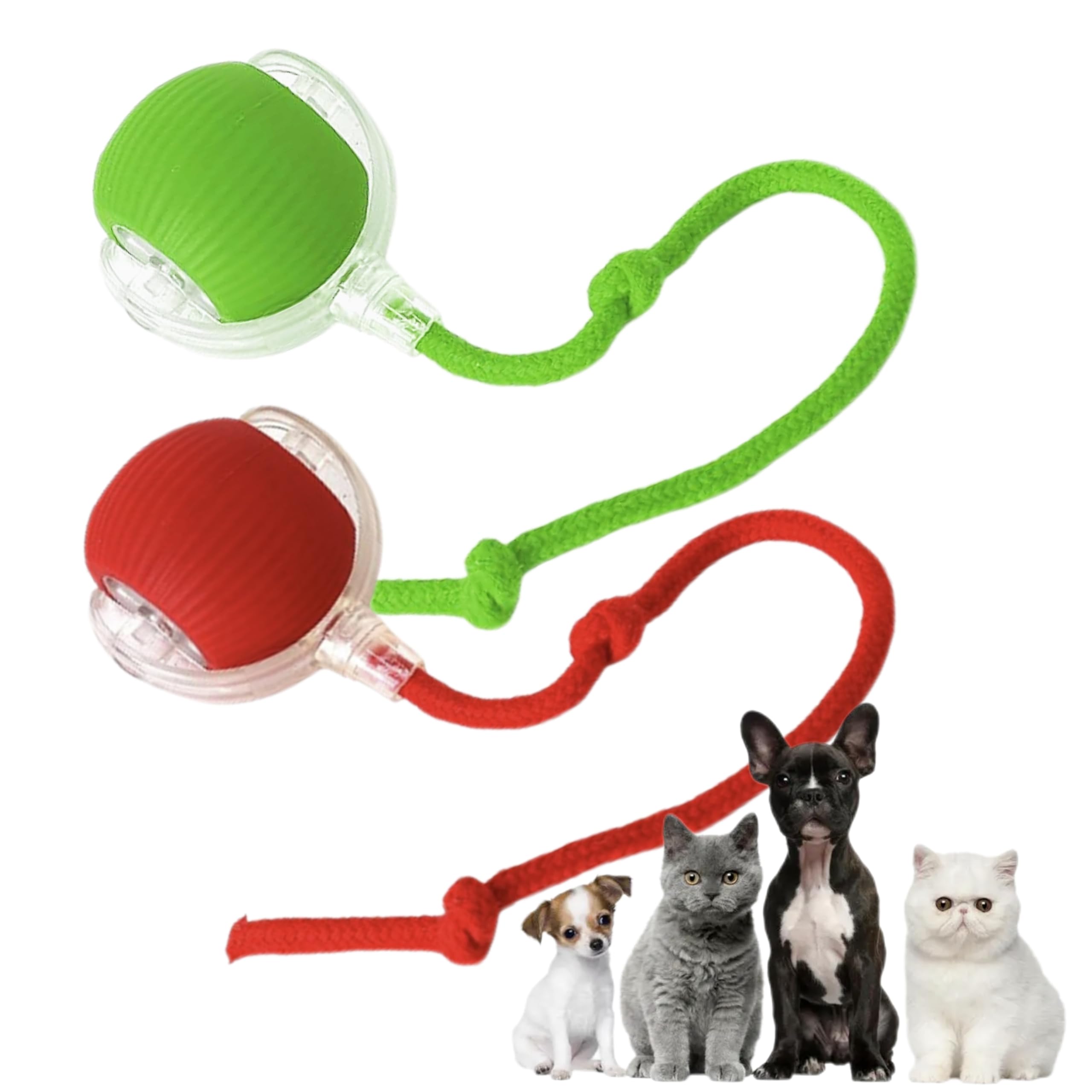 2 Packs Interactive Cat Toy,Electric Dogball Toy,Cat Toys For Indoor Cats,Chewie Viral Dog Ball,Adjustable Sports Rolling Toy,El