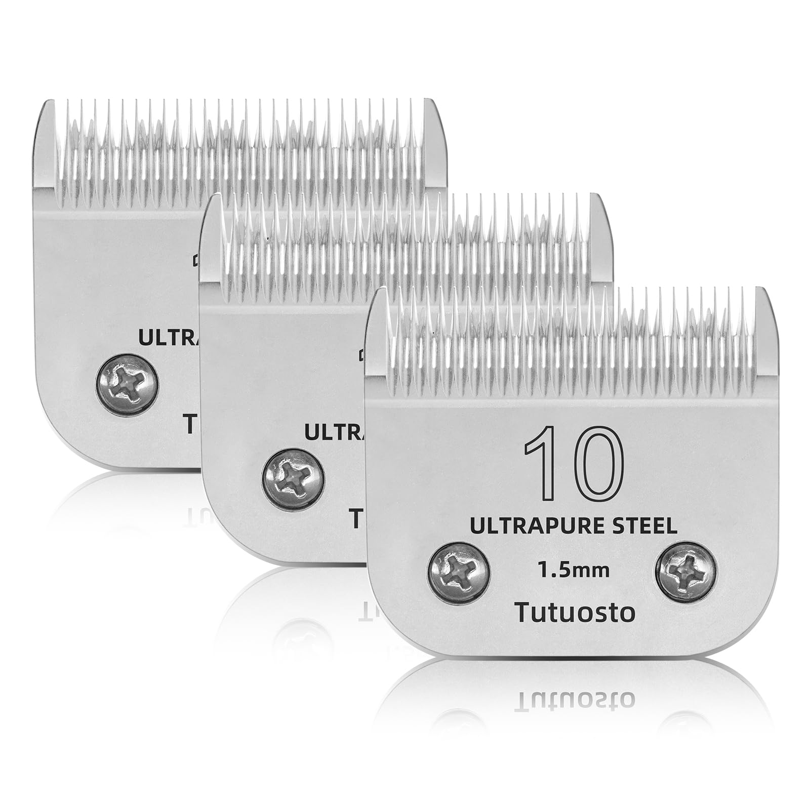 Tutuosto 10# Clipper Blades Pet Grooming Clipper Replacement Blades Detachable Blade Compatible With Andis/Wahl/Oster Dog Clippe