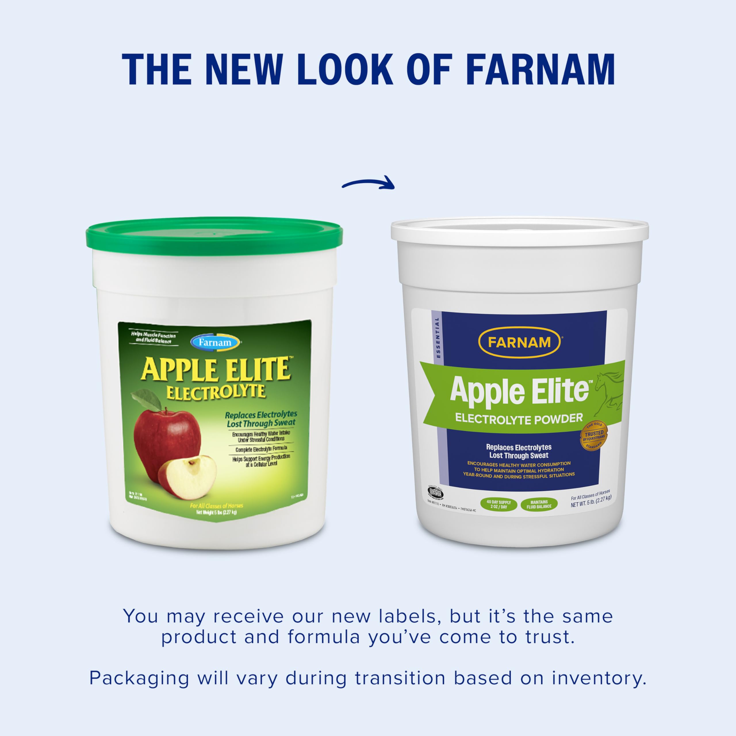 Farnam Apple Elite Horse Electrolyte Powder, Replaces minerals lost in sweat during exercise, extreme weather & stressful condit
