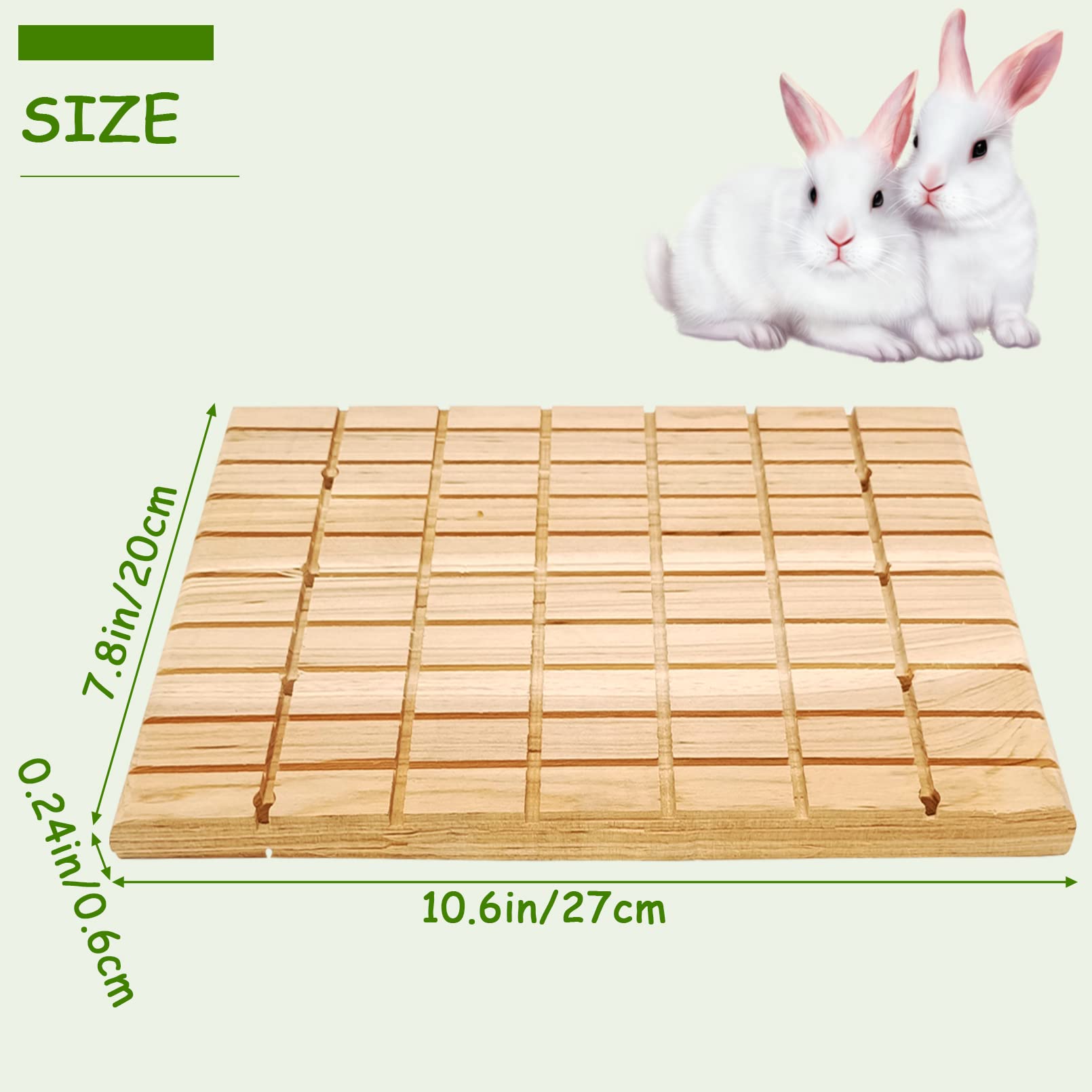 Tfwadmx 2 Pack Rabbit Wooden Scratch Board Bunny Claws Scratching Pad Guinea Pigs Digging Platform Teeth Grinding Toys For Small Animal Hamster Chinchilla Hedgehog