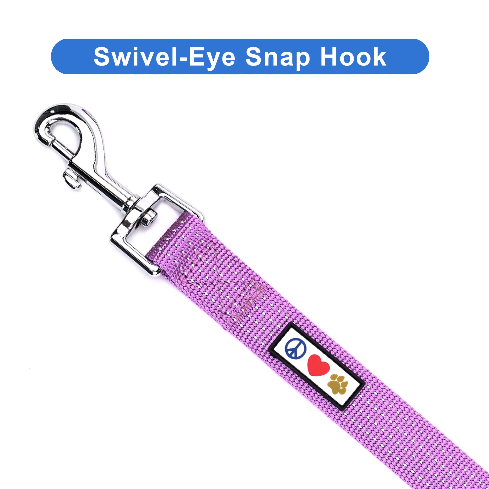 Pawtitas Pet / Puppy 6 - feet Reflective Dog Leash Extra Small / Small 5/8 inch Purple Orchid Matching Collar and Harness sold s