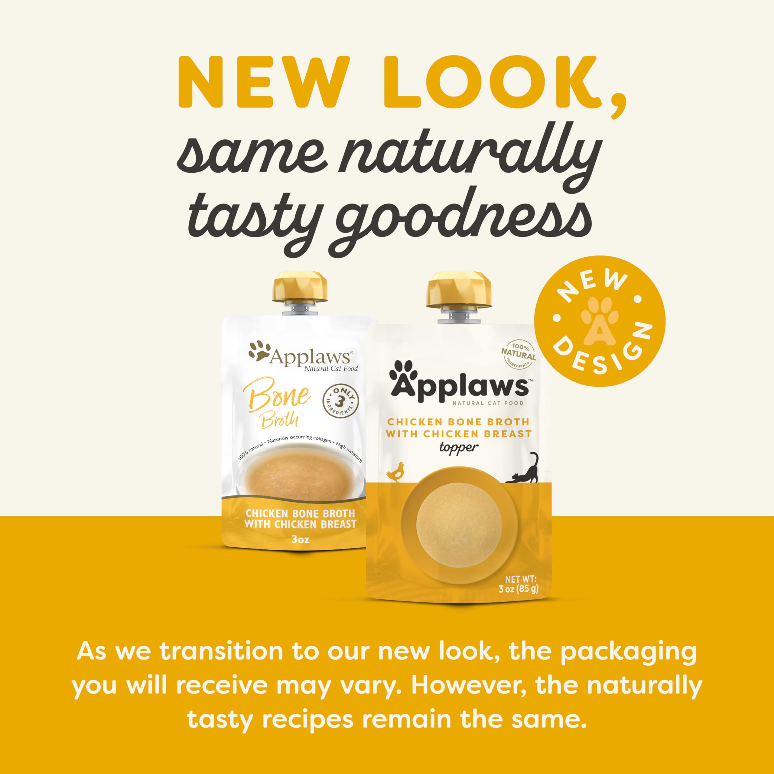 Applaws Natural Bone Broth Wet Cat Food Topper, Limited Ingredient Bone Broth for Cats, Wet Food Topper for Cats with No Artific