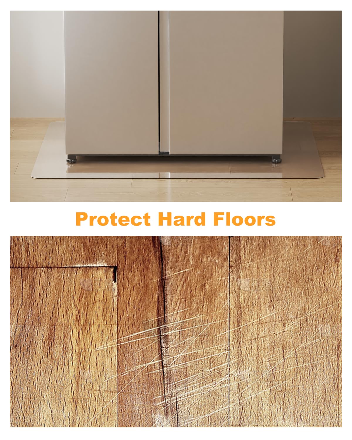 ZPAI 3   4  Transparent PVC Area Mat for Hard Floors, Small Waterproof Protector for Pet Feeding Area, Under Refrigerator, Gar