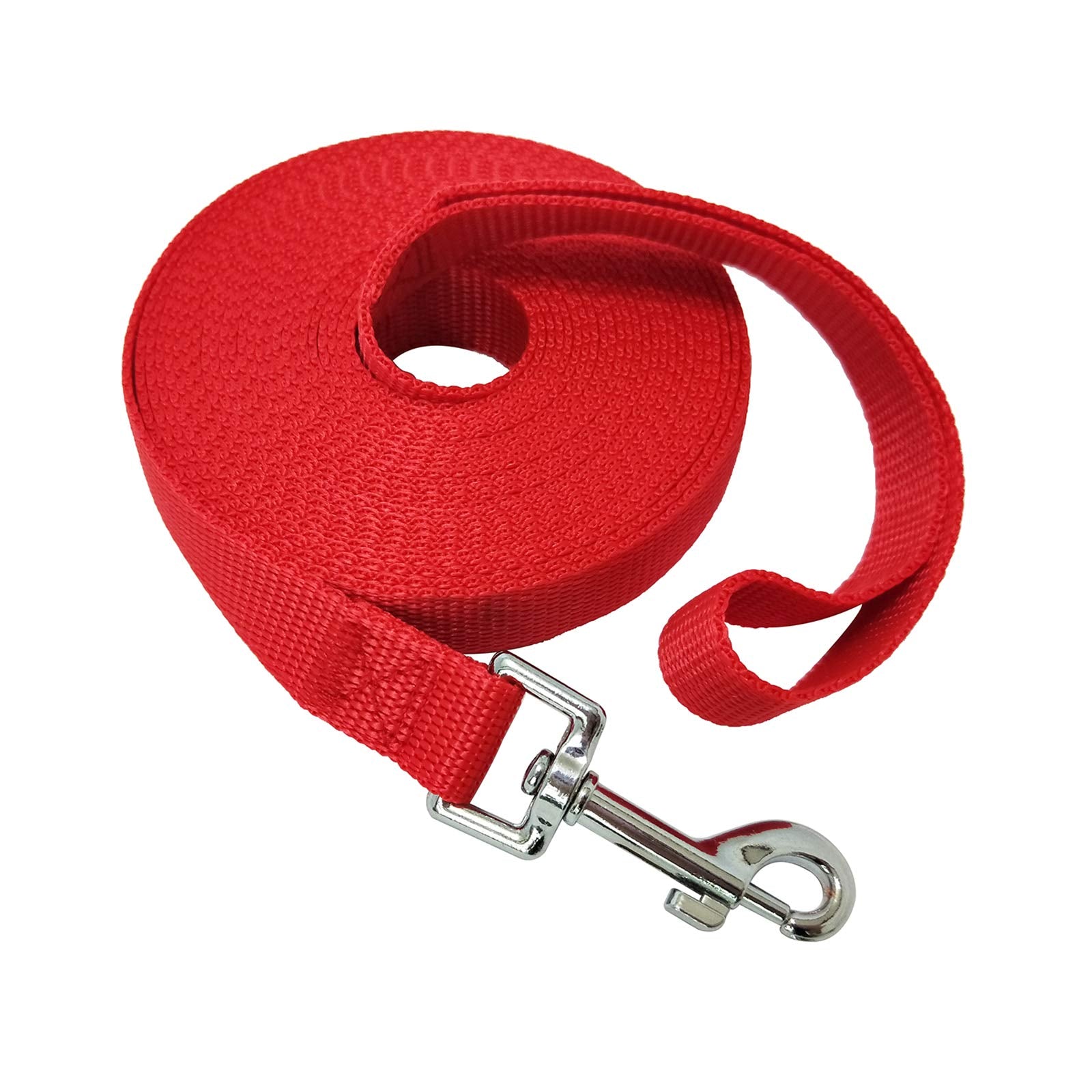 Nylon Training Dog Leash For Small Medium Large Dogs, 15Ft 20Ft 30Ft 50Ft Long Leash Dog/Puppy Lead For Obedience Recall Training, Camping (20Ft, Red)