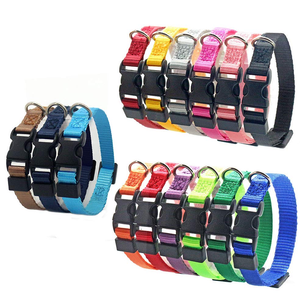 Love Dream Puppy Id Collars - 15Pcs Soft Nylon Adjustable Puppy Whelping Collars For Litter Identification For Newborn Puppies & Kittens (S(6.9'-10.2'))