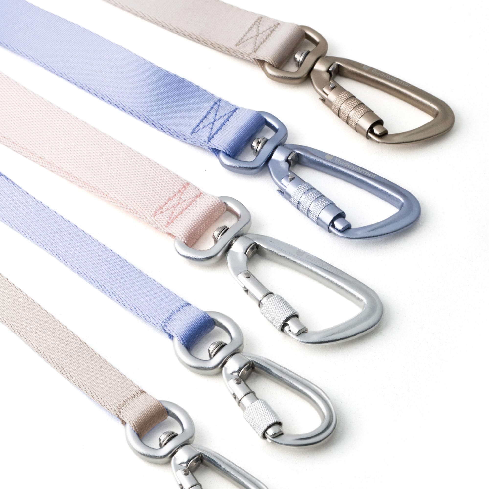 Buddyarmor Dog Collar And Leash Set, Heavy Duty Quick Release Buckle Dog Collar And Two Handles Dog Leash For Training & Outdoor